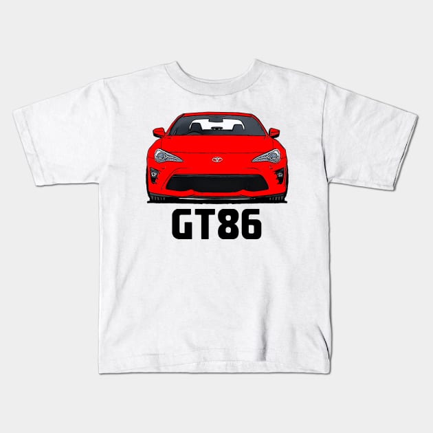 Toyota GT86/Subaru BRZ - Red Kids T-Shirt by Woreth